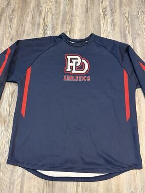 VTG Providence Day School Athletics Sand Knit USA Made Warm Up Jersey L